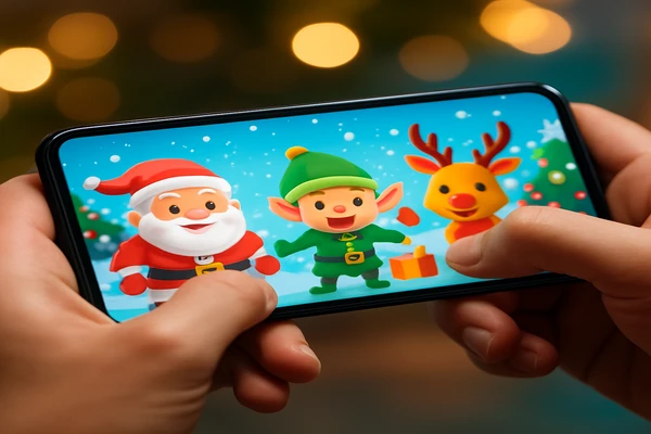 একজন ব্যক্তি স্মার্টফোনে সহজে অনলাইন গেম খেলে উপভোগ করছেন